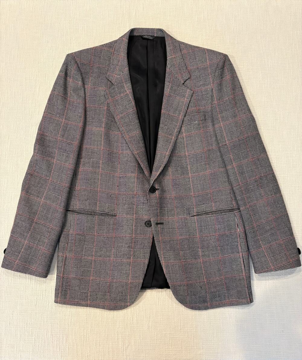 Vintage Louis Roth 42R Wool Glen Plaid Sport Coat USA